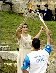 Olympic Torch Returns to Athens